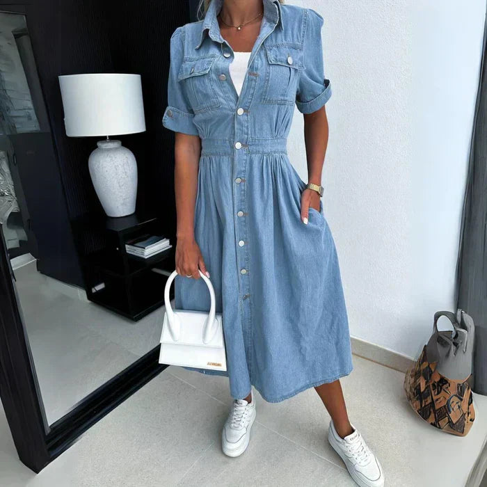 LM | Elegant denim dress for women