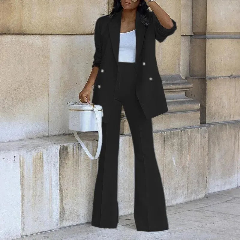LM | Elegant - Double-breasted buttons, flared legs - Perfect for professional occasions