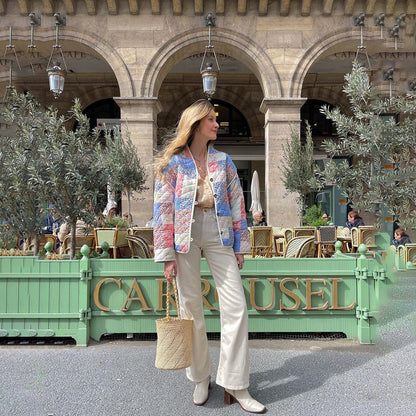 LM | stylish printed quilted jacket