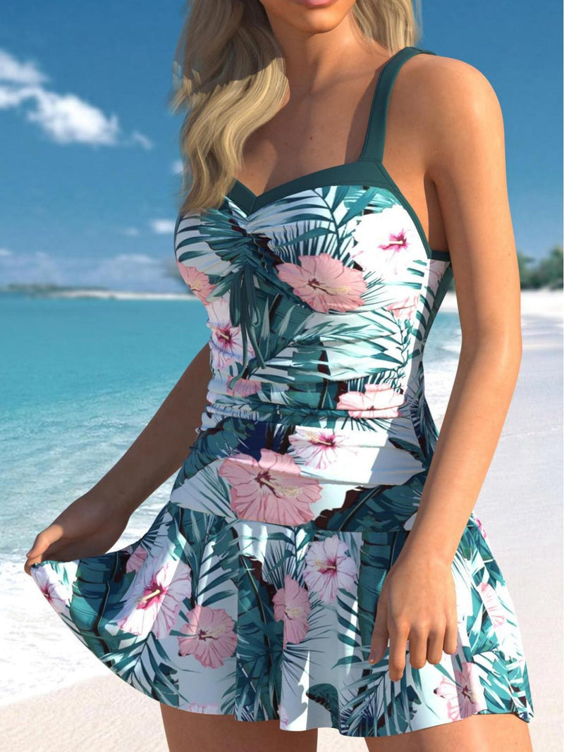 LM swimsuit with lacing and floral print
