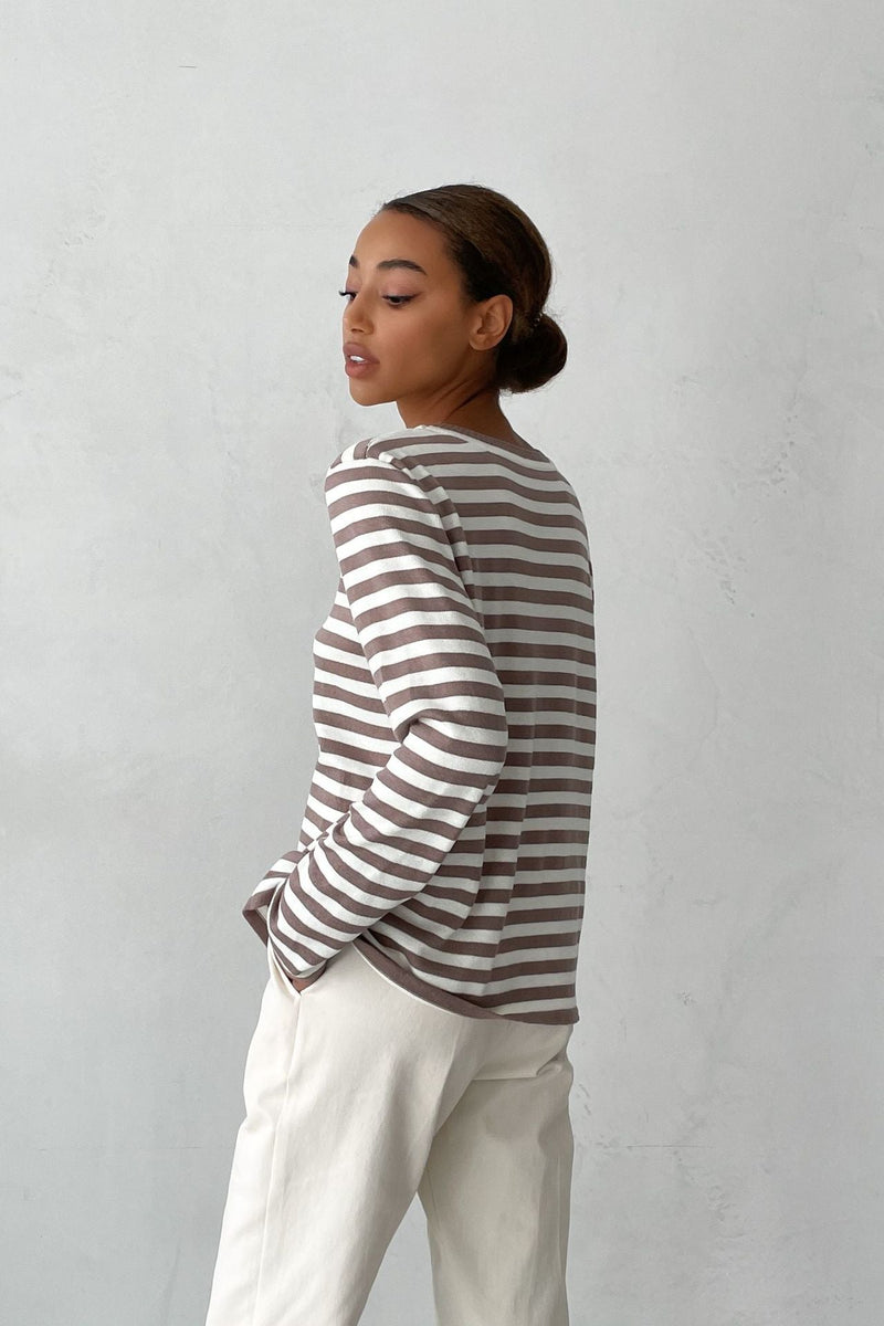 LM | Classic striped long-sleeved shirt