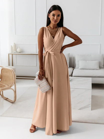 LM | Gretchen -Feminine ankle-length dresses with V-neckline