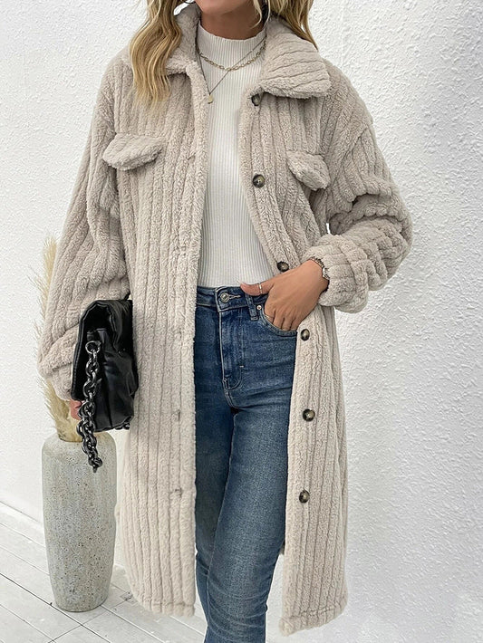 LM | Long women's coat with collar