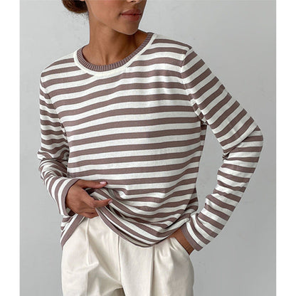 LM | Classic striped long-sleeved shirt