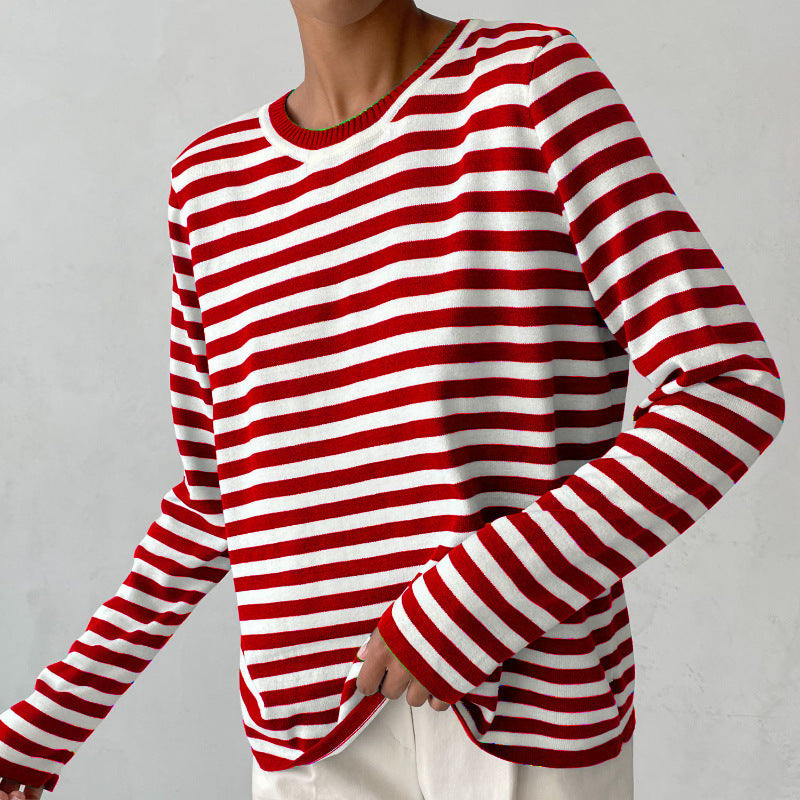 LM | Classic striped long-sleeved shirt