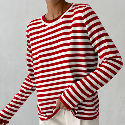 LM | Classic striped long-sleeved shirt