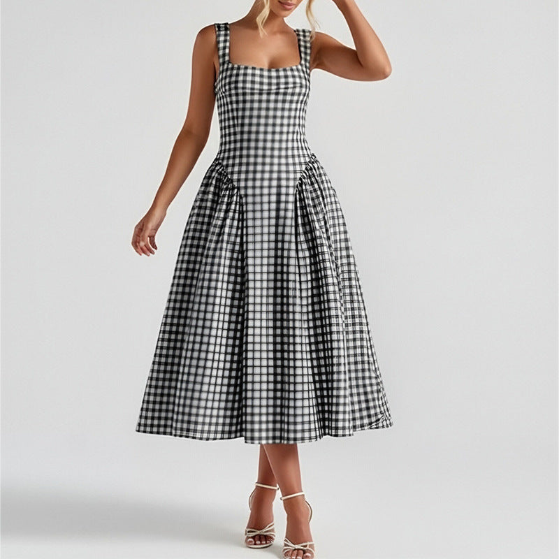 LM | Long cami dress with ethnic print