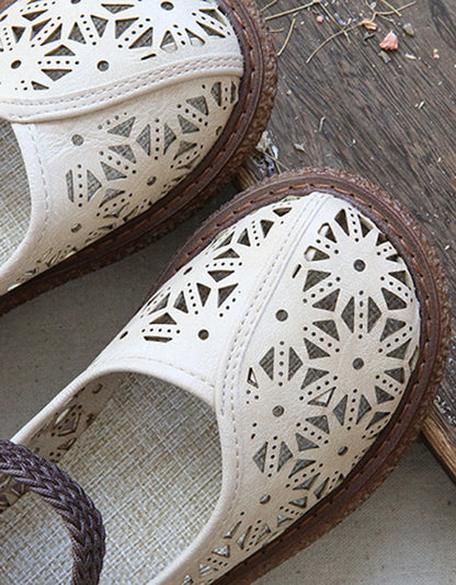 LM | Floral cut-out slip-on shoes