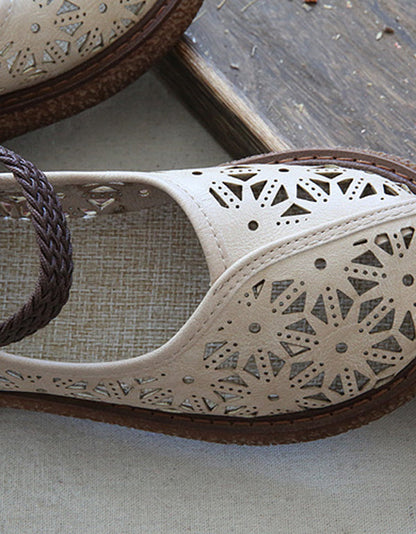 LM | Floral cut-out slip-on shoes