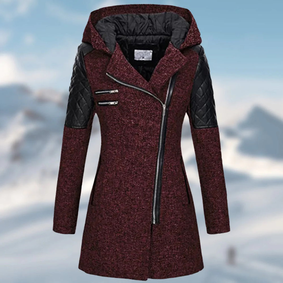 LM | Elegant asymmetric coat in wool blend