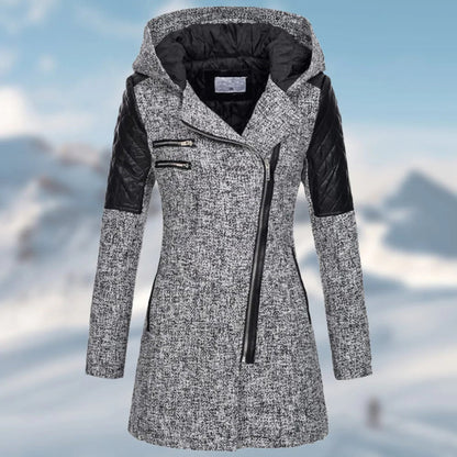 LM | Elegant asymmetric coat in wool blend