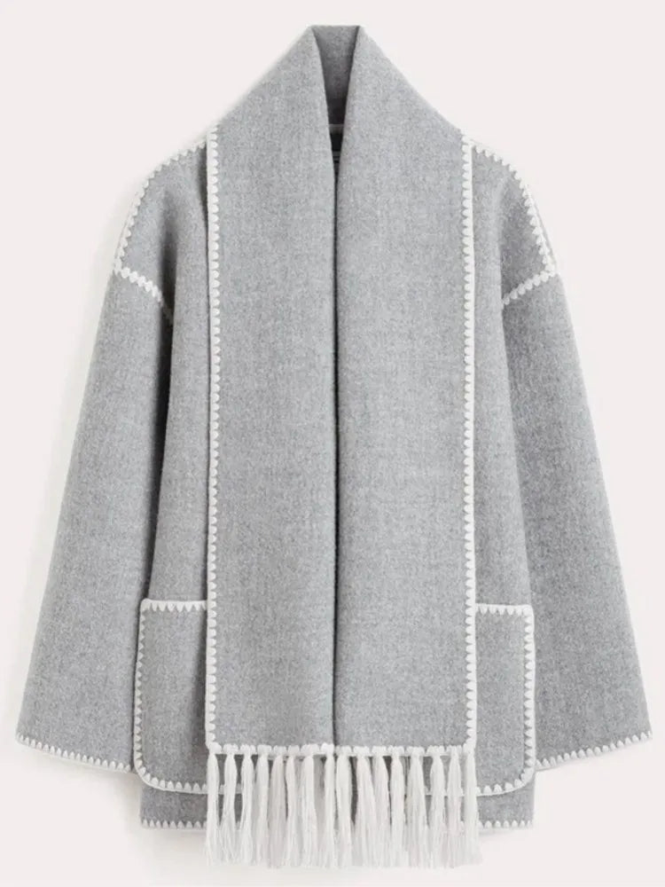 LM | Stylish warm scarf and jacket