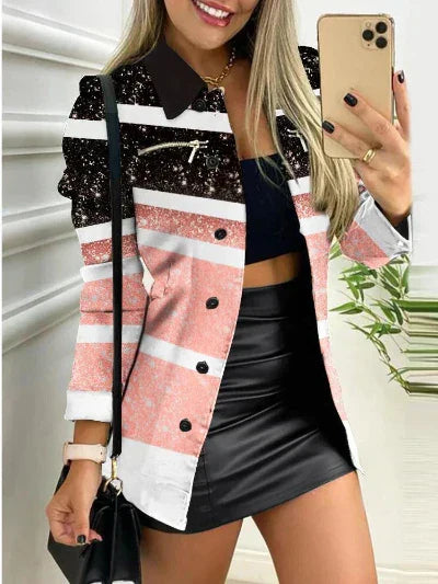 LM | Chic geometric jacket for women