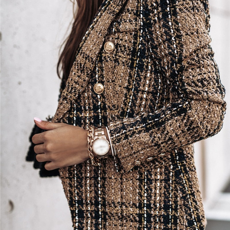 LM | Chic checked blazer for women