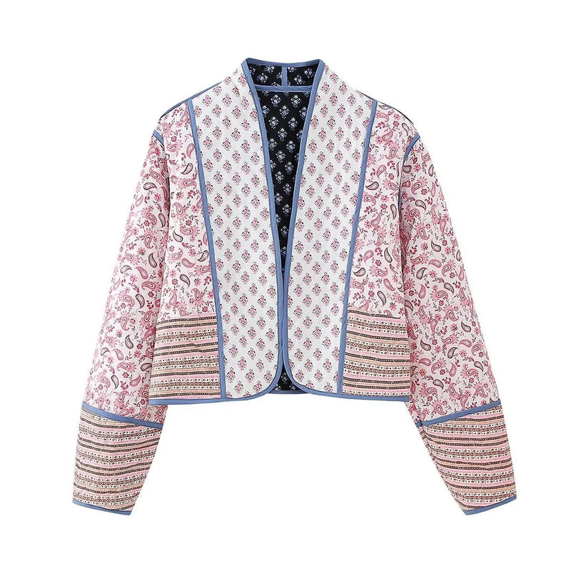 LM | Retro jacket with floral pattern