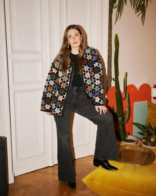 LM | Retro colorful plaid jacket