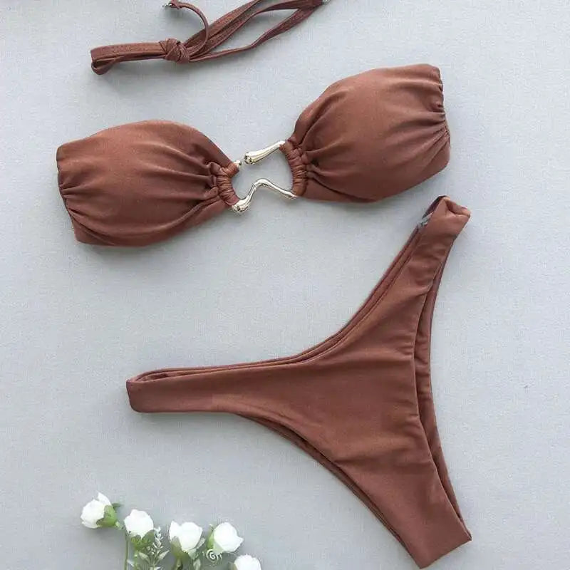 Beautifully Finished Bathing Suit in a Timeless Design