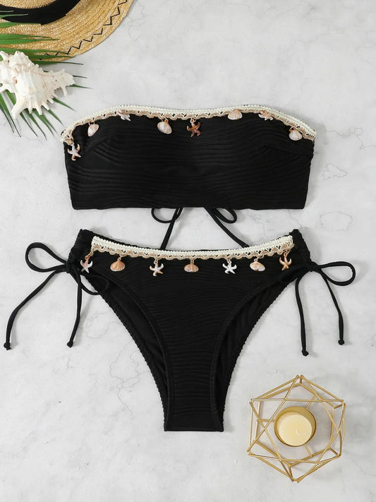 Beautifully Finished Bathing Suit in a Timeless Design