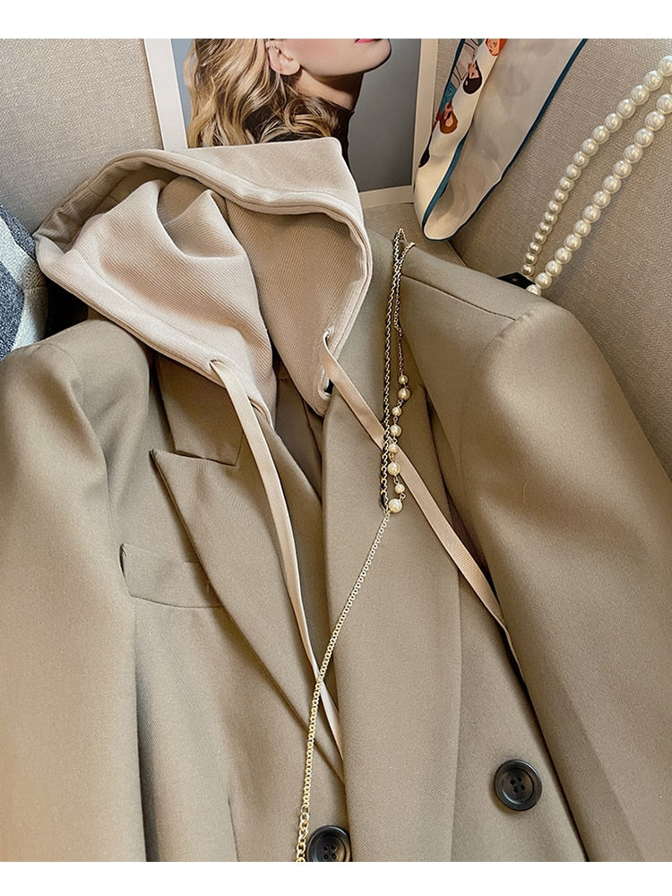 LM | FaysBlazer I Oversized blazer with hood for women