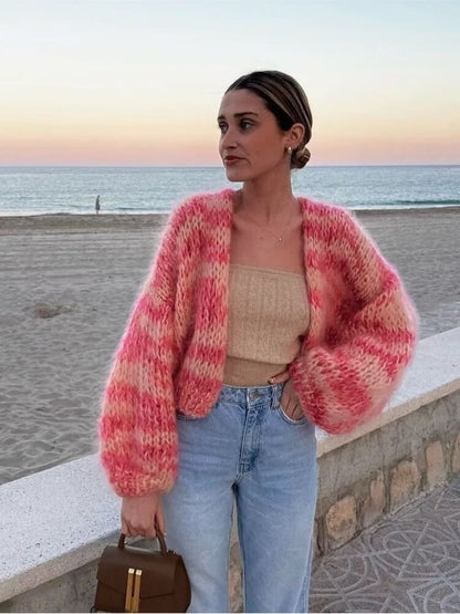 LM | Striped open sweater