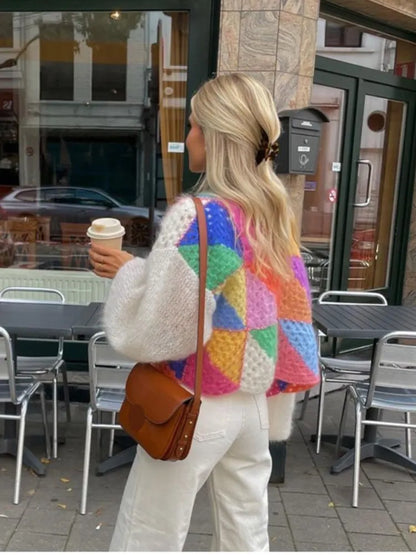 LM | Striped open sweater