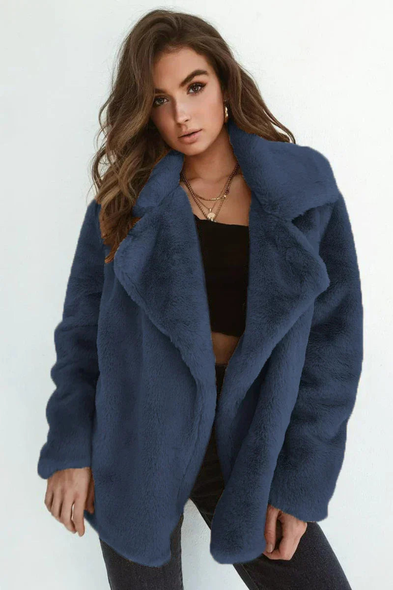 LM | warm plush teddy coat