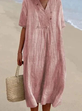 LM | Midi dress with V-neck