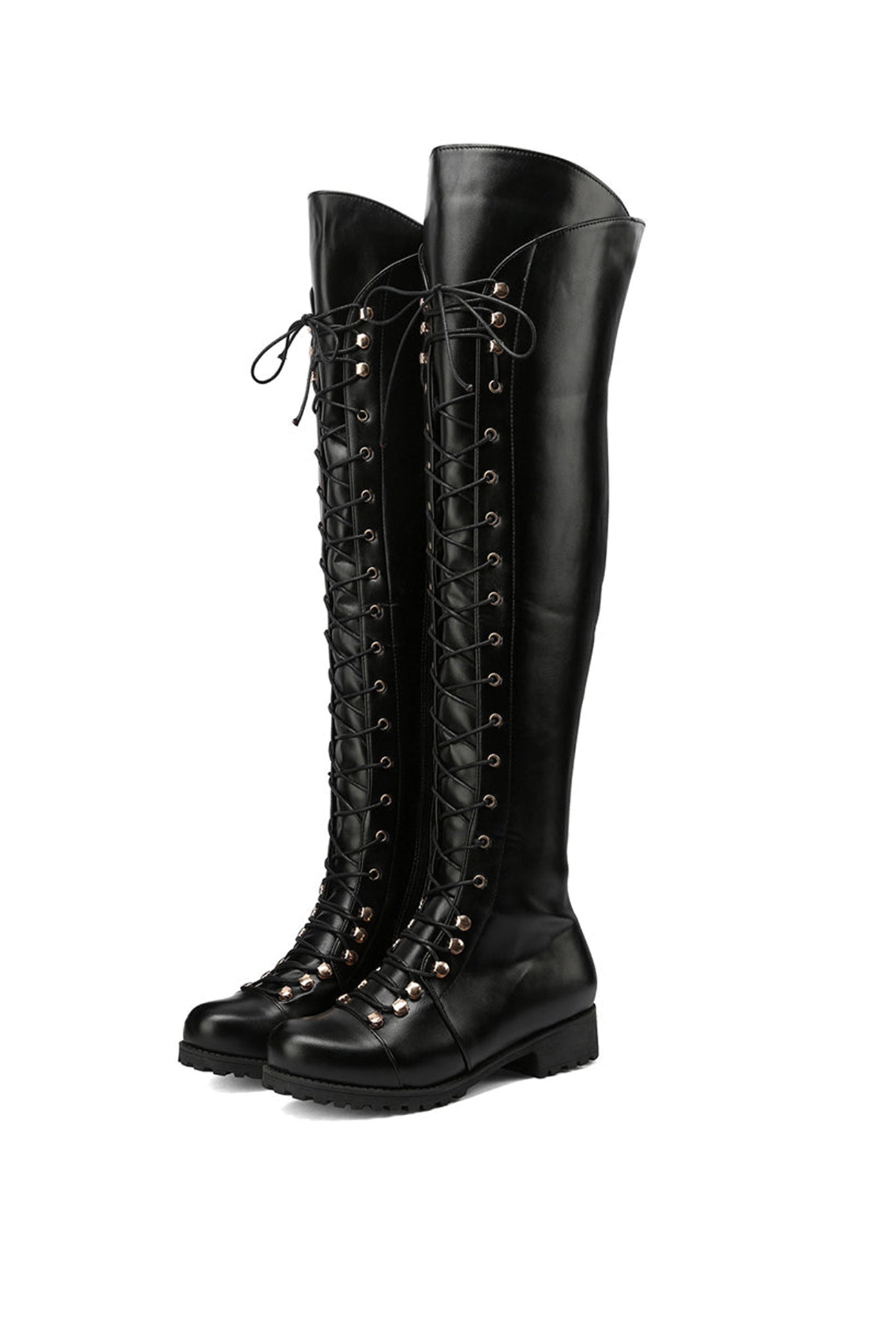 LM | Over-the-knee boots with lacing