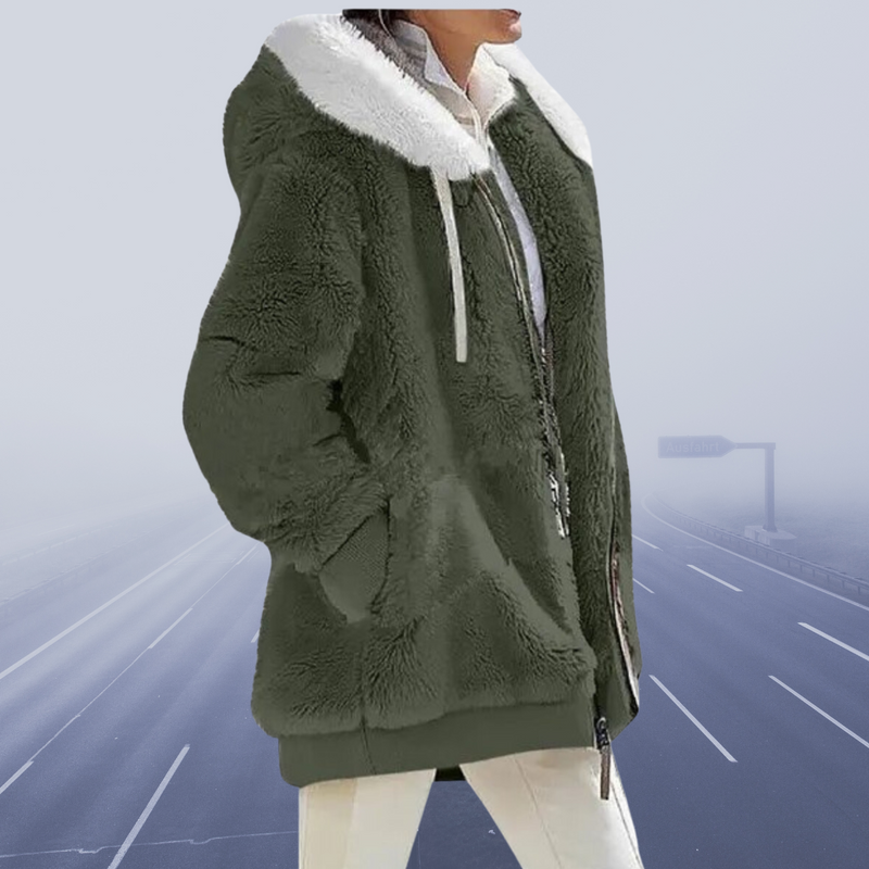 LM | stylish fleece jacket with hood