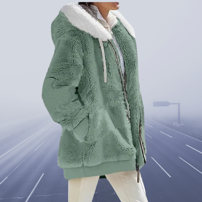 LM | stylish fleece jacket with hood