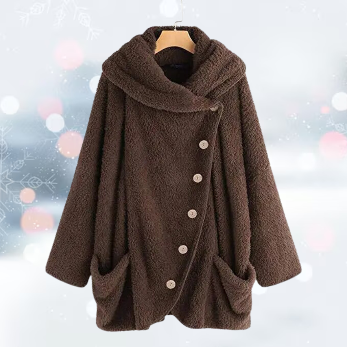 LM | Comfortable jacket with buttons for women