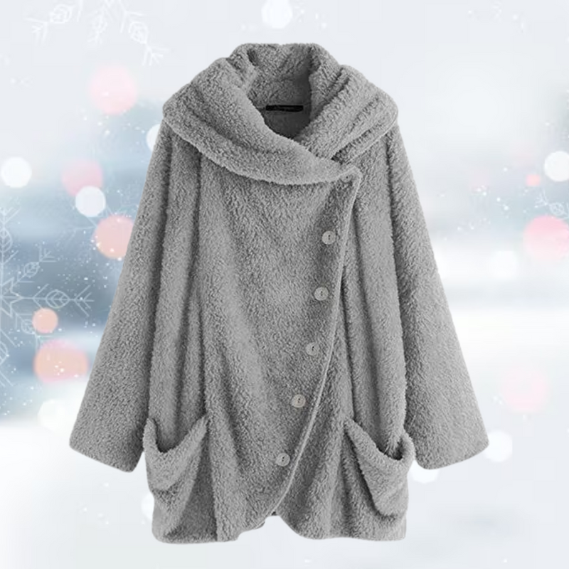 LM | Comfortable jacket with buttons for women