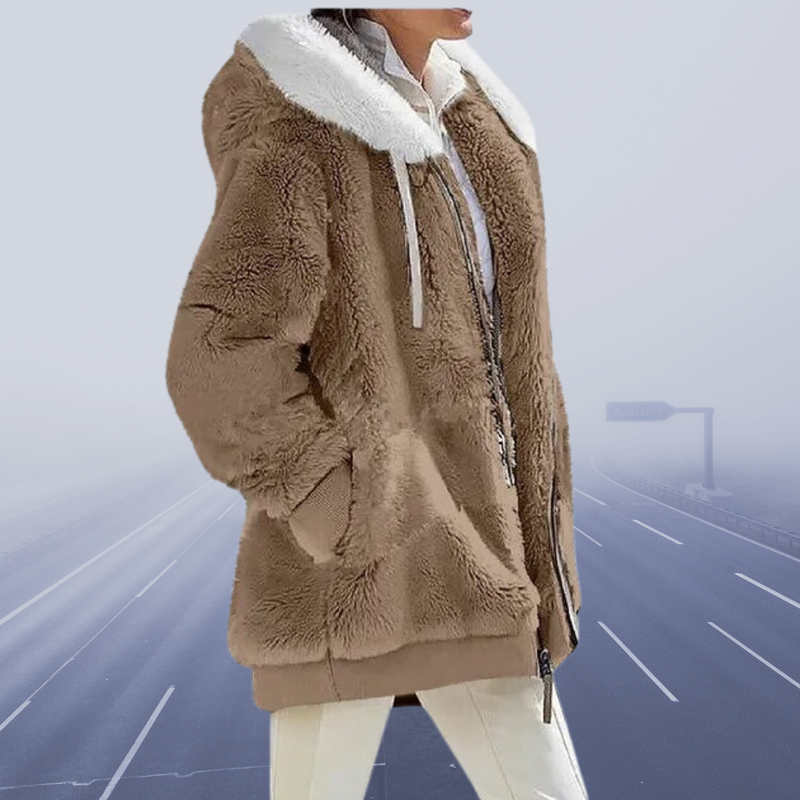 LM | stylish fleece jacket with hood