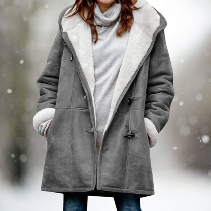 LM | soft, fluffy hooded jacket