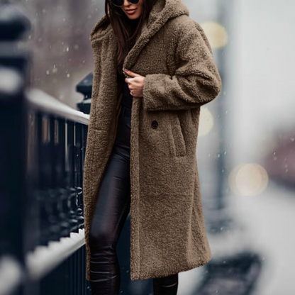 LM | long warm plush coat