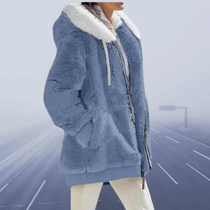 LM | stylish fleece jacket with hood