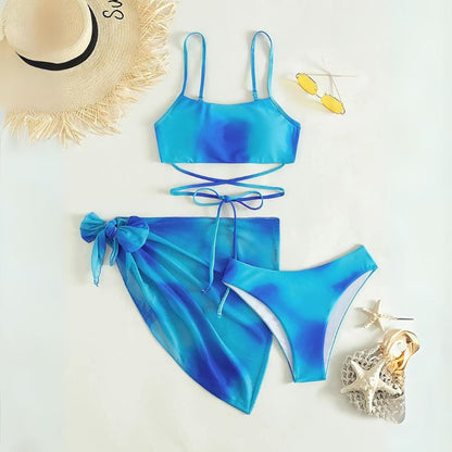 Bonaria® | 3-piece Bikini Swimsuit With Laces and Beach Skirt