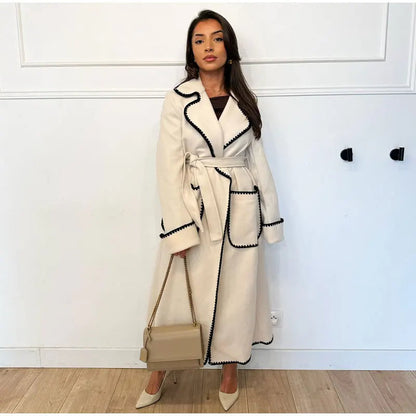 LM | Pocket coat with lapel for women