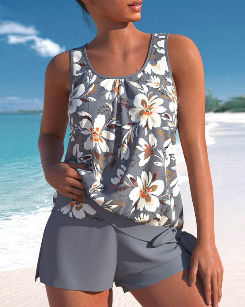 LM | Tankini with floral print