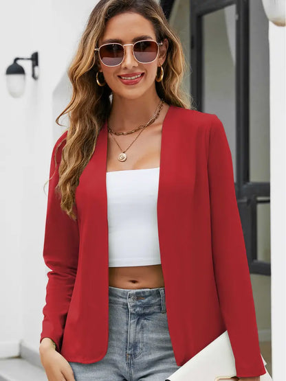 LM | casual long-sleeved blazer, open at the front