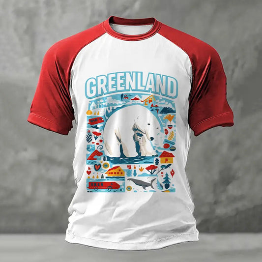 Men's Greenland Contrast Print T-shirt elevenforest