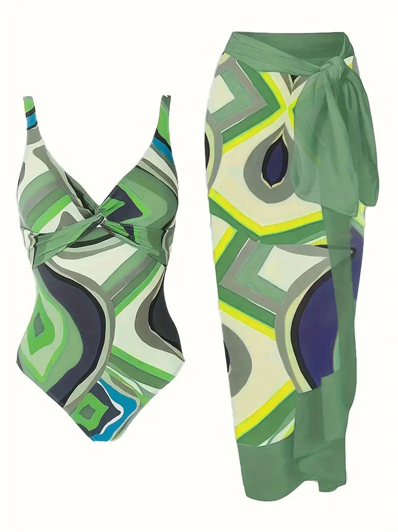 LM | Sexy swimwear with tropical pattern