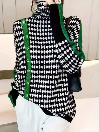 LM | Turtleneck sweater with all-over pattern