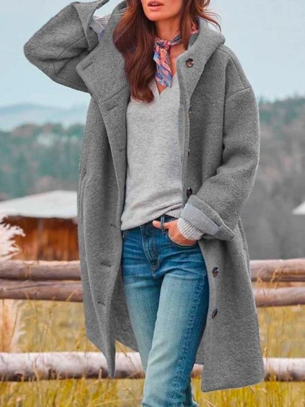 LM | stylish long tweed jacket
