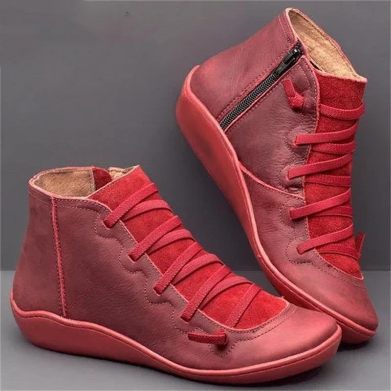 LM | Women Shoes Fashion Leather Ankle Boot