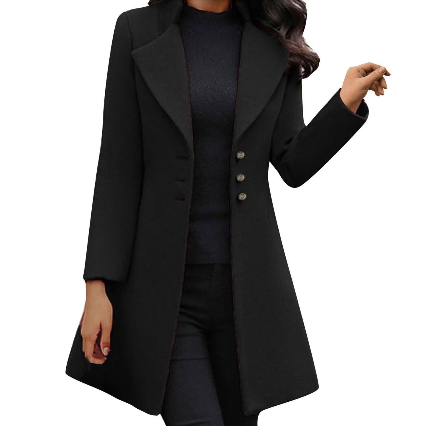 LM | Italian wool coat with long sleeves