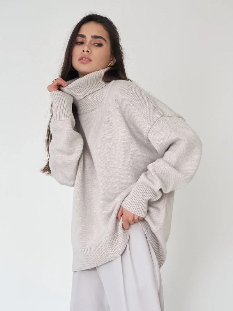 LM | MW - Cozy oversized sweater with turtleneck