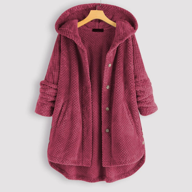 LM | warm teddy jacket with hood