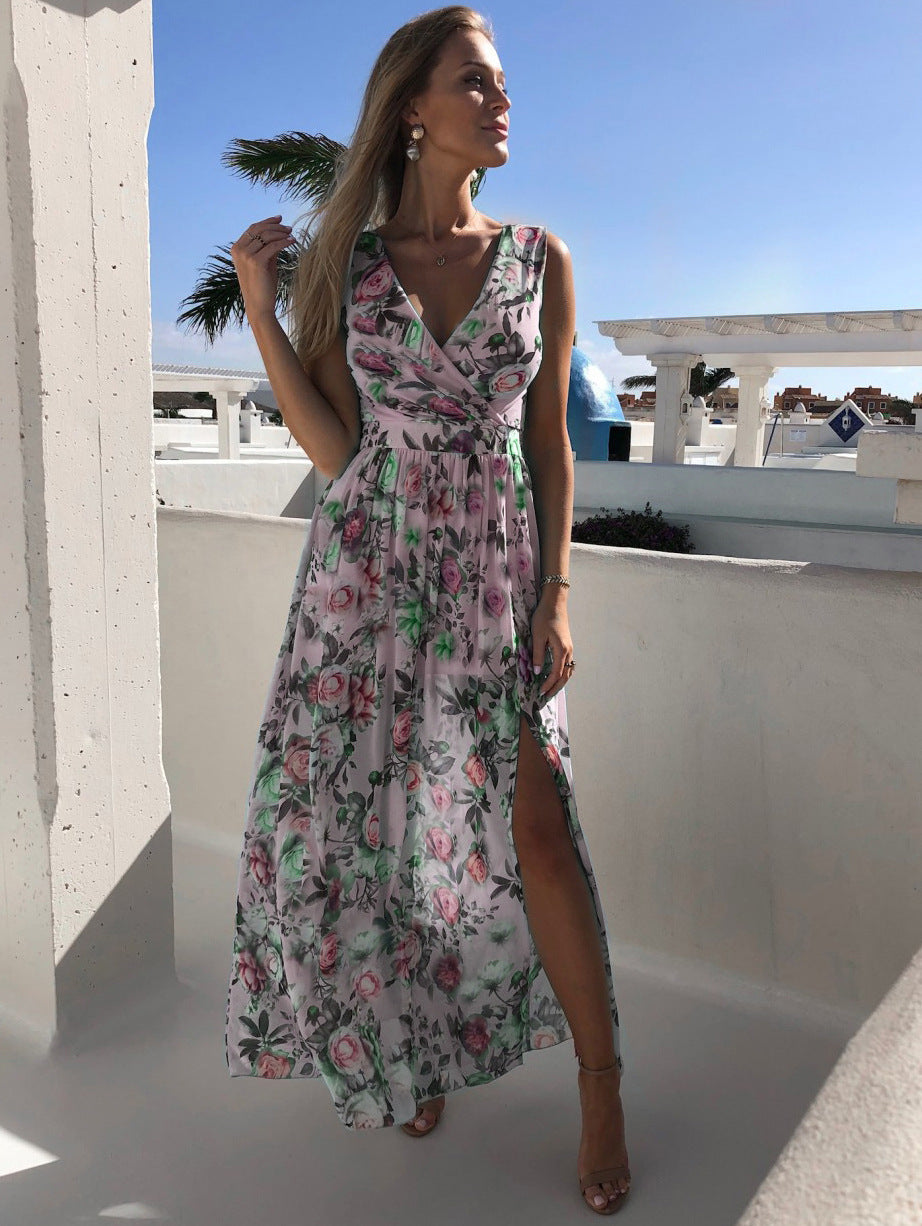 LM | Armie summer dress in printed chiffon