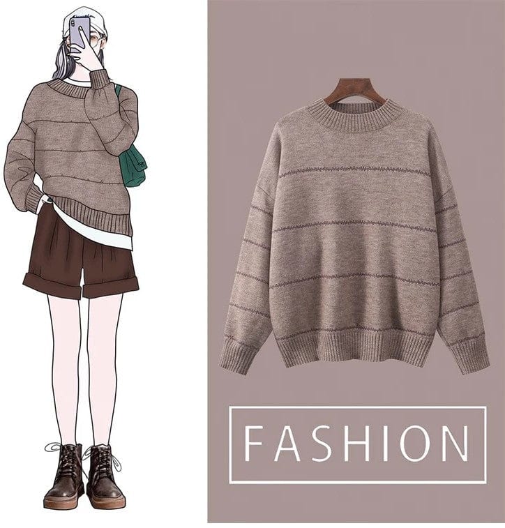 LM | Striped knitted cute sweater